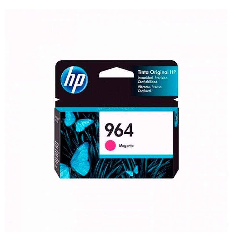 HP Tinta # 964, Magenta, rendimiento 700 pág aprox, Compatible con Multifuncional Officejet pro 9010, 9016, 9020, 9018 / 3JA51AL