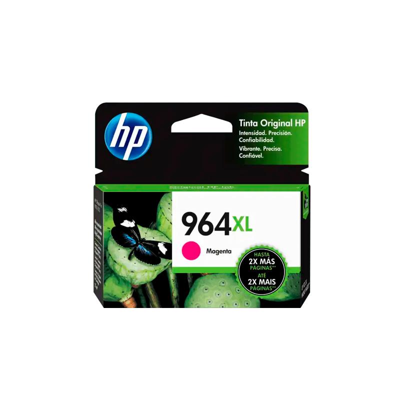 HP Tinta # 964 XL, color Magenta, Alto rendimiento, Compatible con Multifuncional Officejet pro 9010, 9016, 9020, 9018 / 3JA55AL