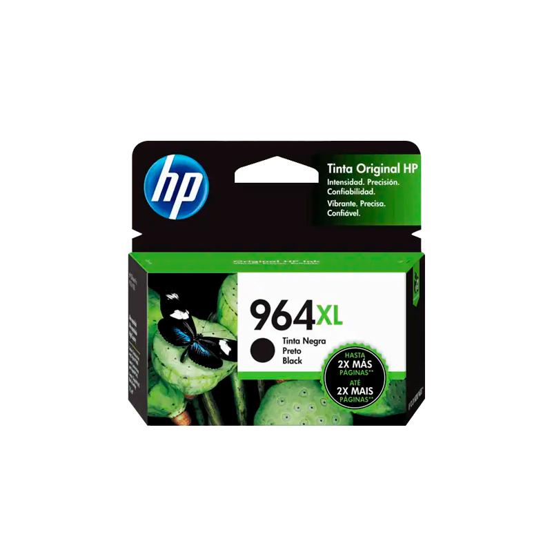 HP Tinta # 964 XL, color Negro, Alto rendimiento, Compatible con Multifuncional Officejet pro 9010, 9016, 9020, 9018 / 3JA57AL