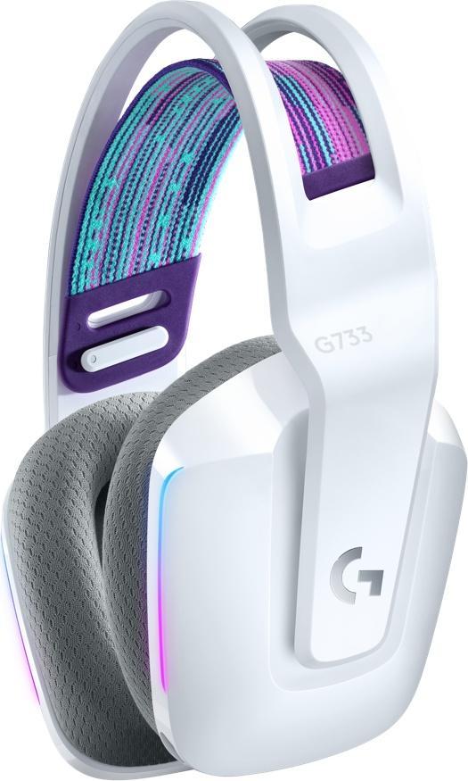 Audífonos Inalambricos Gamer Logitech G733 Lightspeed Blanco 7.1, USB, para PC y PS4