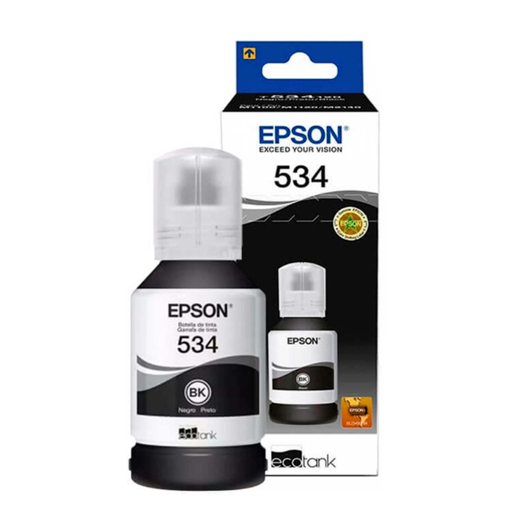 Tanque de Tinta Epson T534 Negro, 6.000 Páginas(T534120-AL)