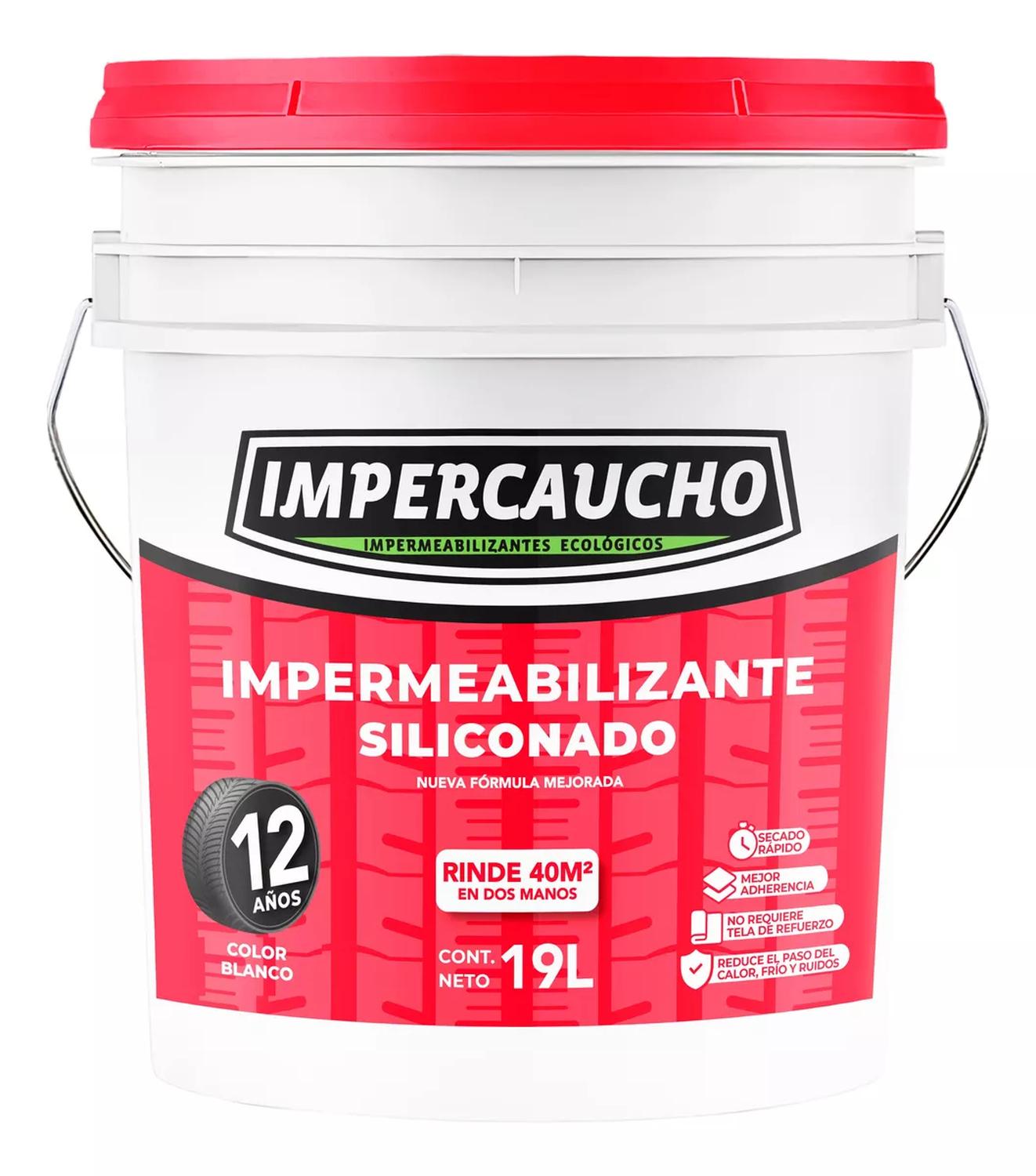 Impercaucho 40 Impermeabilizante Blanco 19L, 12 años