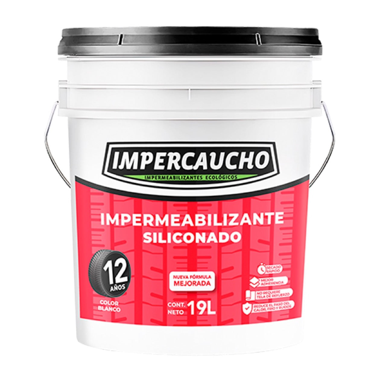 Impercaucho Impermeabilizante Blanco 19L, 12 año / Precio a partir de 2 tarimas*