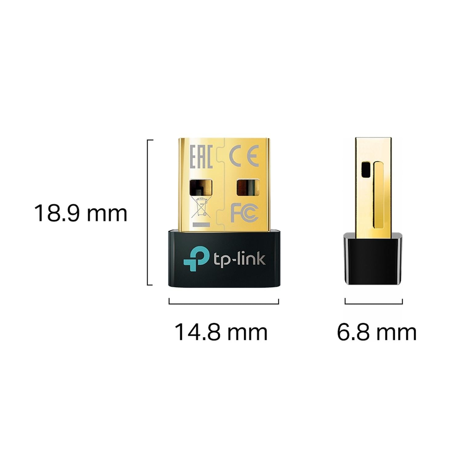 Adaptador Tp-Link Nano USB con Bluetooth 5.0, Color Negro