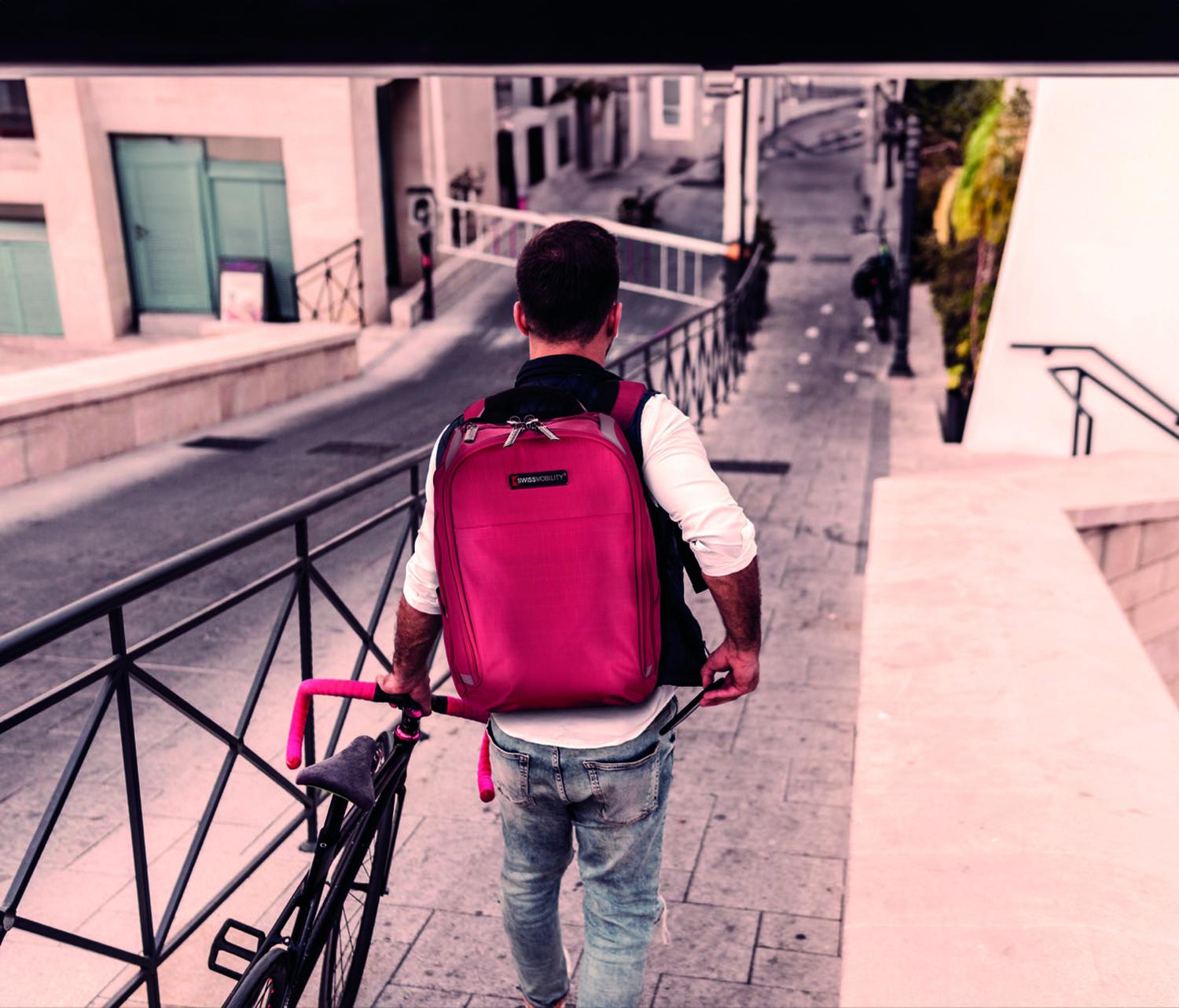 Mochila Swissmobility Zion para Laptop de 15.6'' Color Rojo