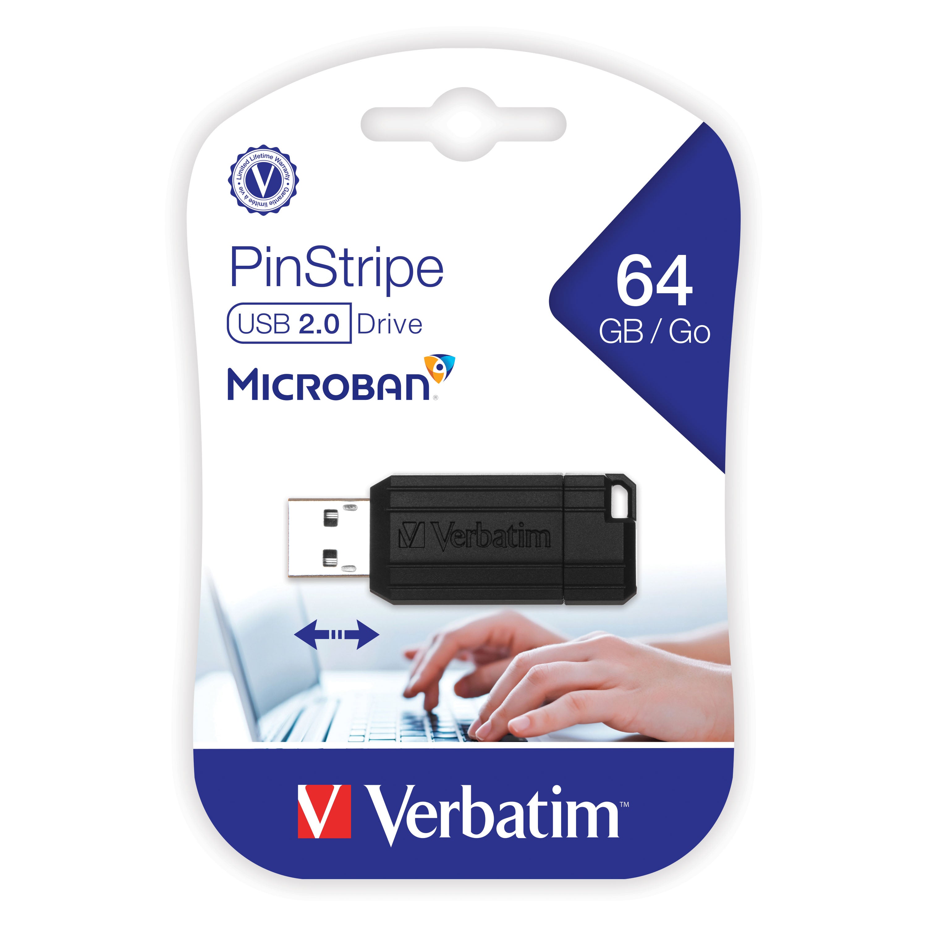 Memoria Verbatim Flash USB 64 GB, 10 piezas, Protección antimicrobiana