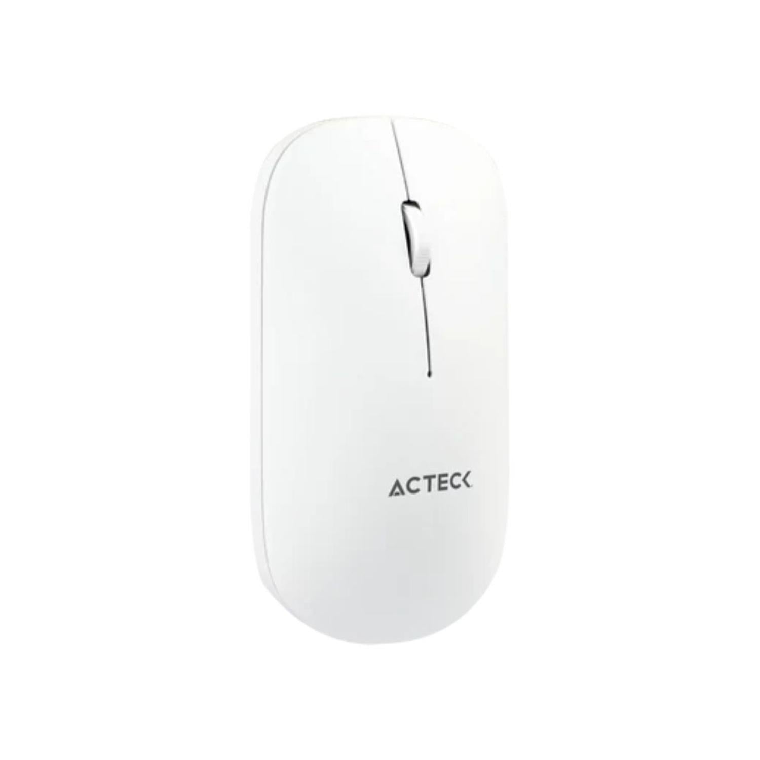 Kit Acteck de Teclado y Mouse Inalámbricos Ligeros, Blanco