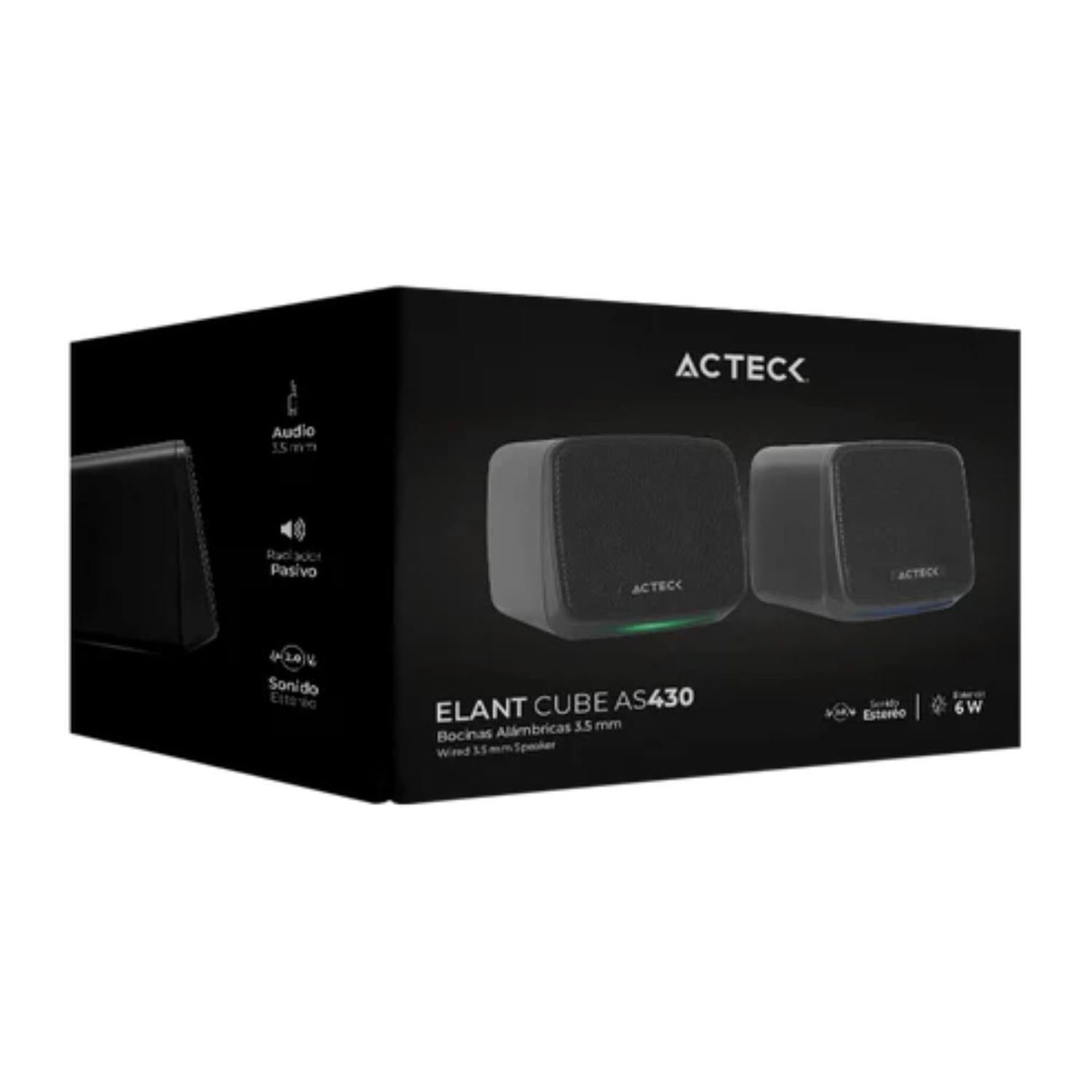 Bocinas Acteck 2.0 para escritorio AS430 2.0 Ch, Color Negro