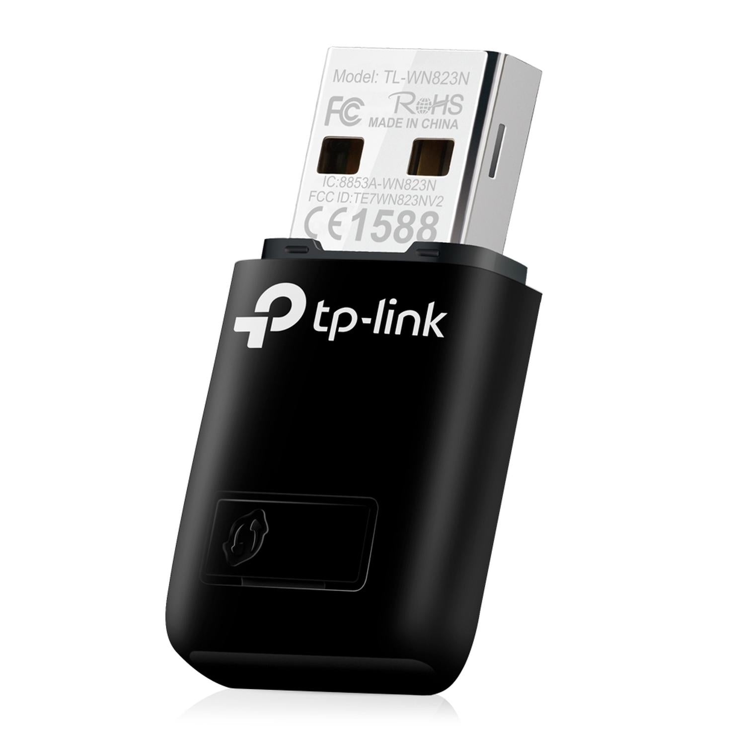 Adaptador USB Tp-Link Mini Inalámbrico N de 300 Mbps, Negro