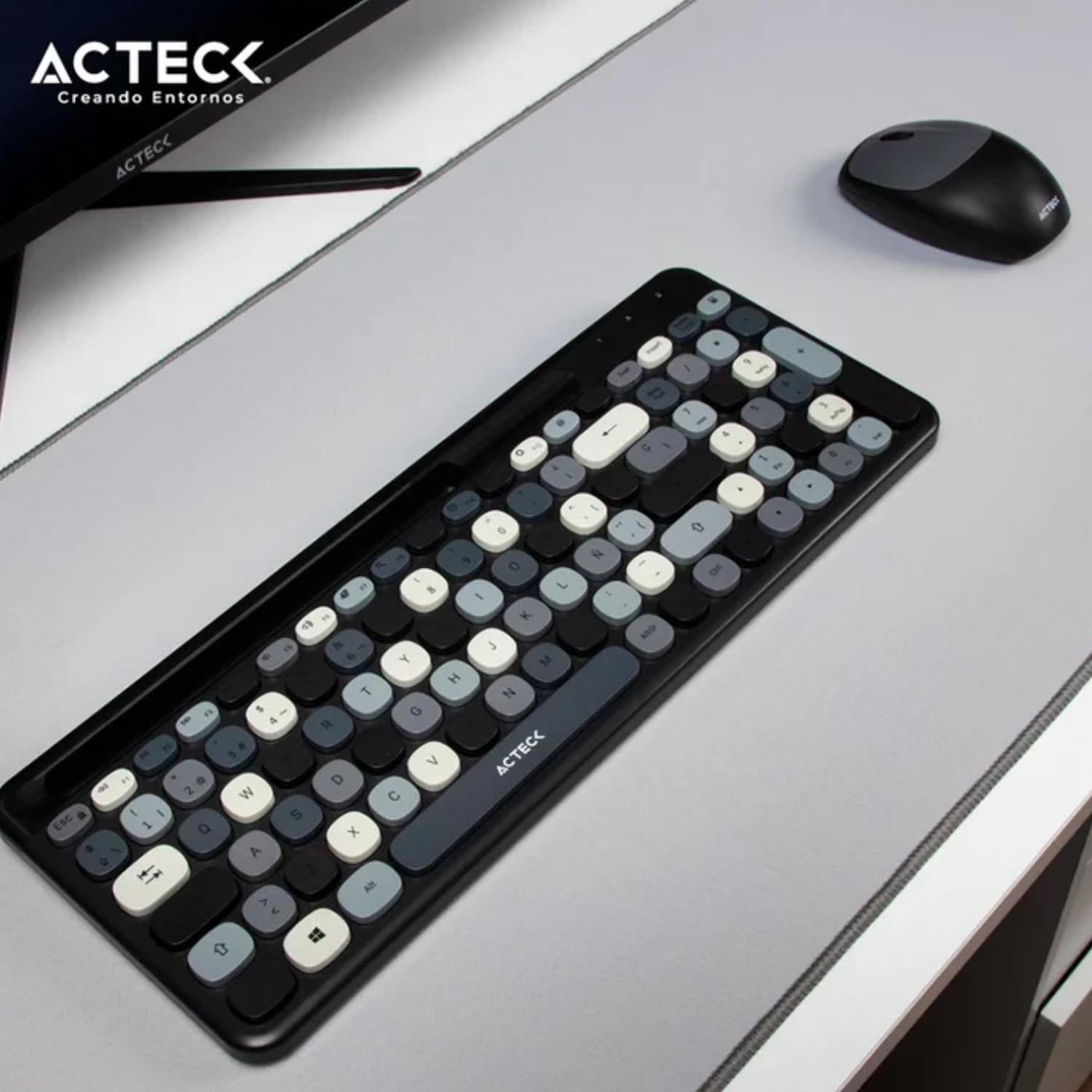 Kit Acteck Inalámbrico Teclado y Mouse Incluye Baterías Negro