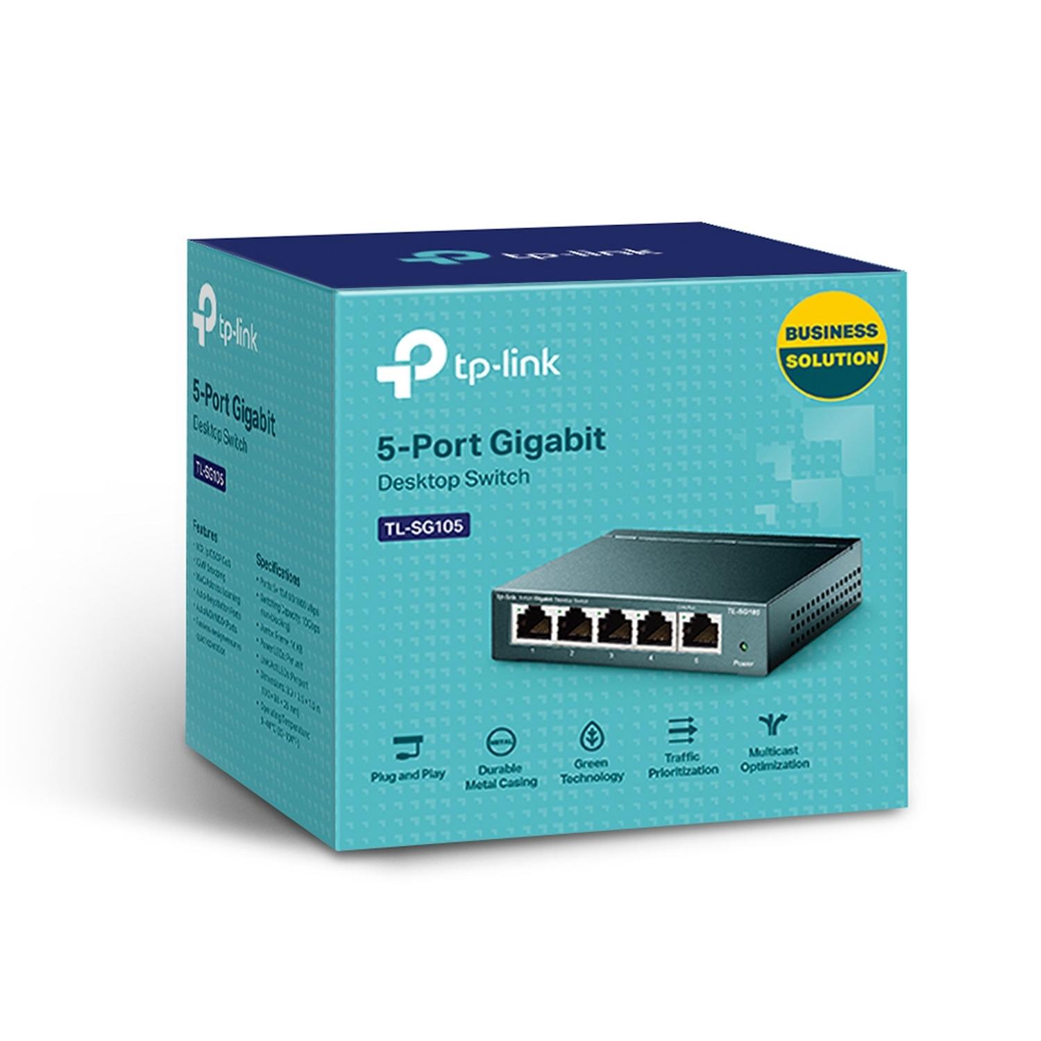 Switch Tp-Link para Escritorio de 5 Puertos Gigabit, Azul