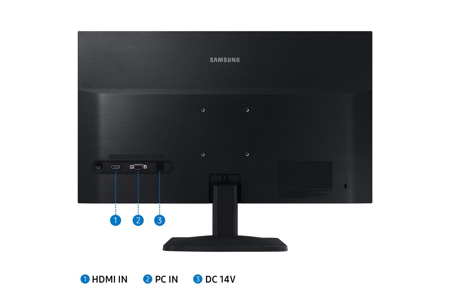 Monitor Samsung Plano 24'' FHD con Ángulo de Visión Amplio, Negro