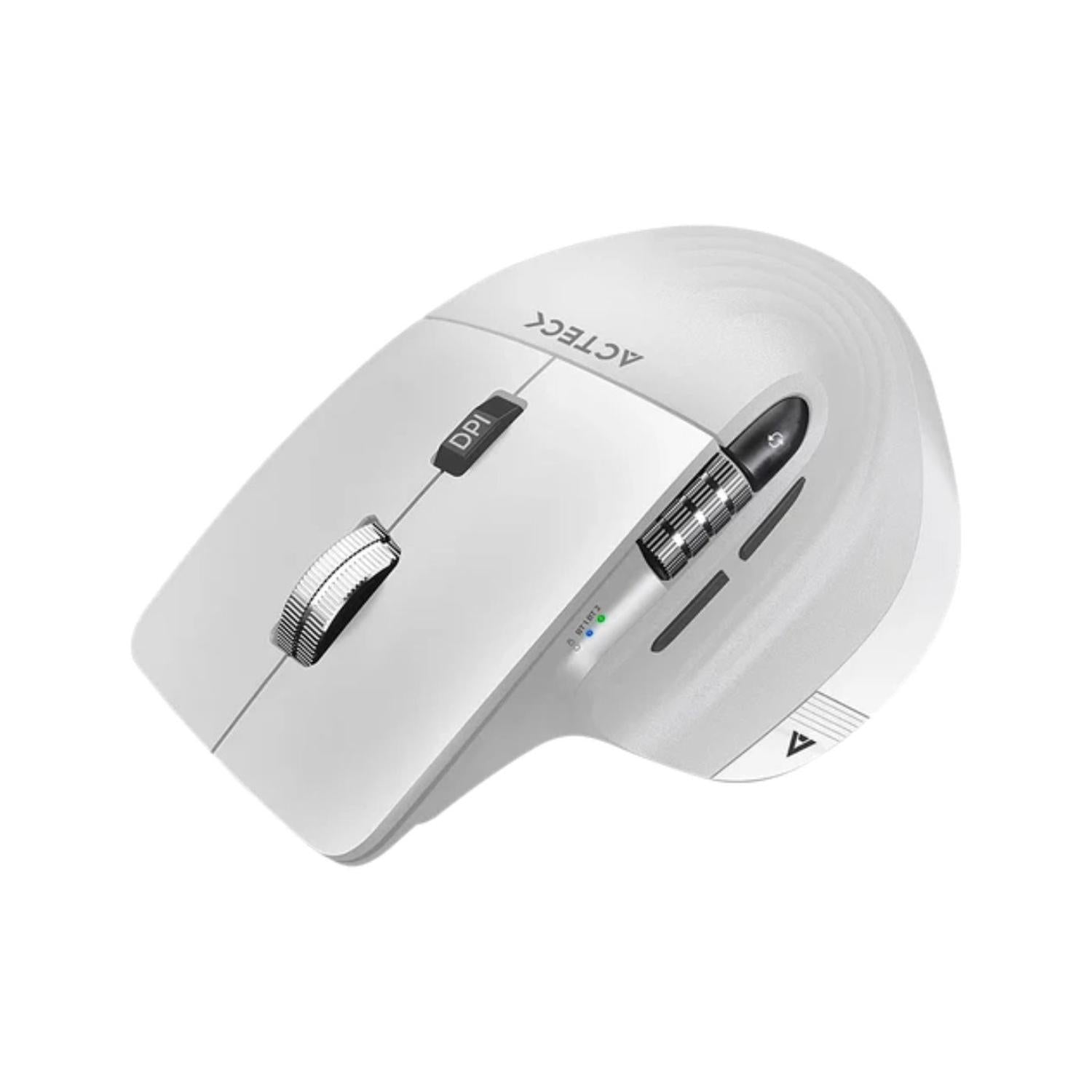 Mouse Acteck Ergonómico Profesional Inalámbrico Color Blanco