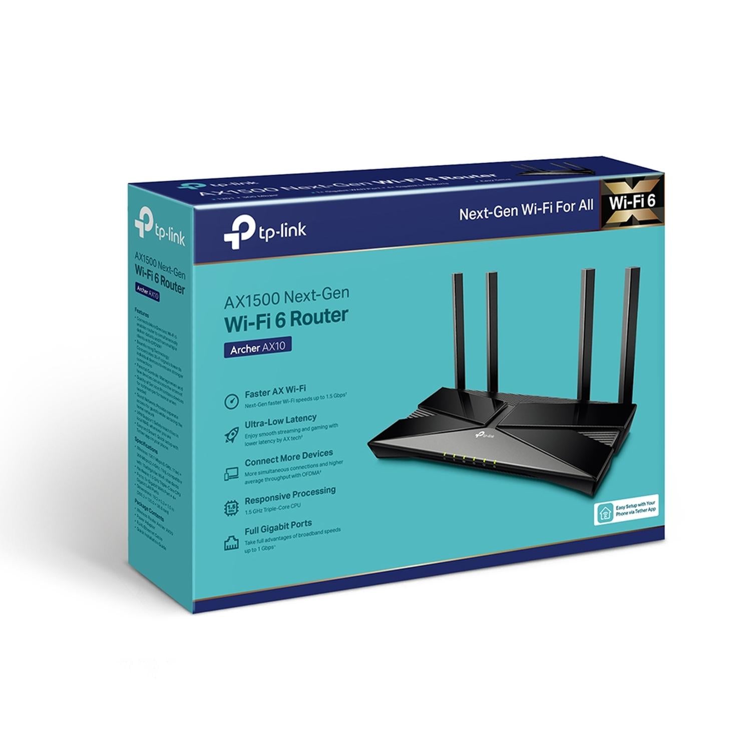 Router WiFi 6 TP-Link AX1500, Archer AX10