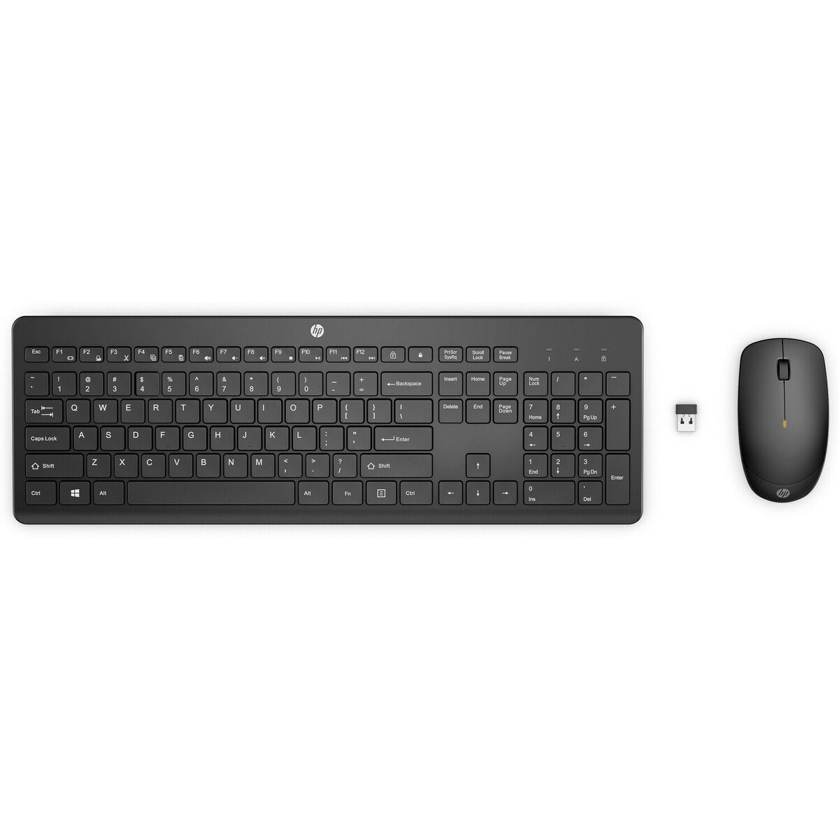 Kit de Teclado y Mouse HP 235, Inalámbrico, USB-A, Negro