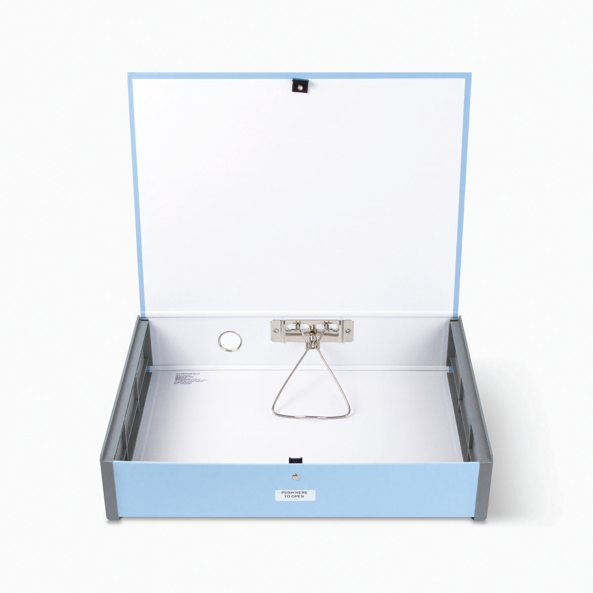 ¡NUEVO! Caja para archivo Forrado De PVC Techmakro, Tamaño carta, Con sujetador de metal, Resistente al agua, Color Azul claro