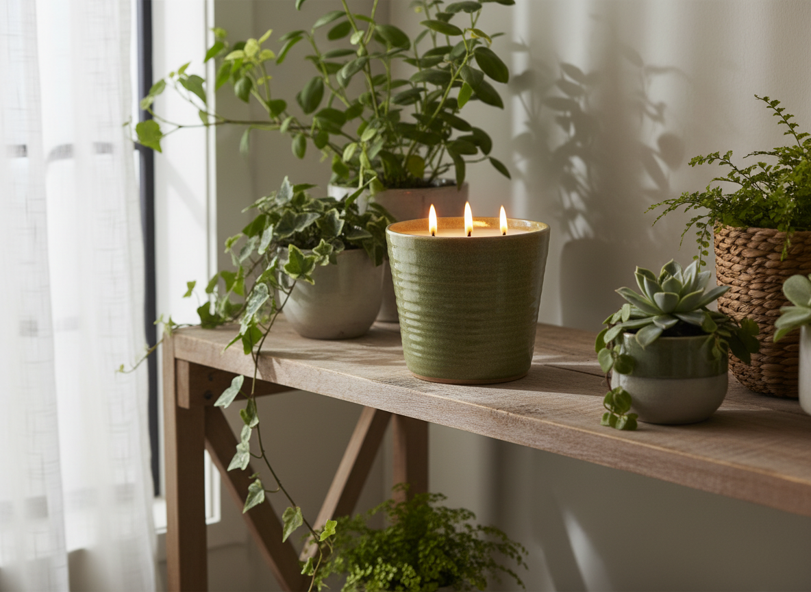 Vela aromática ROURA Cosmos Cronos 3 mecha, Salvia