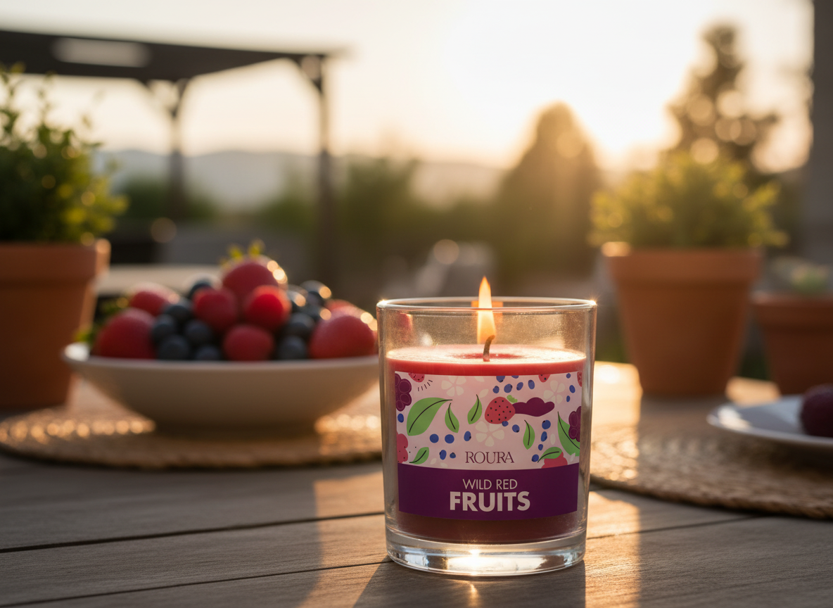 Vela aromática ROURA Essential Collection, Frutos del Bosque