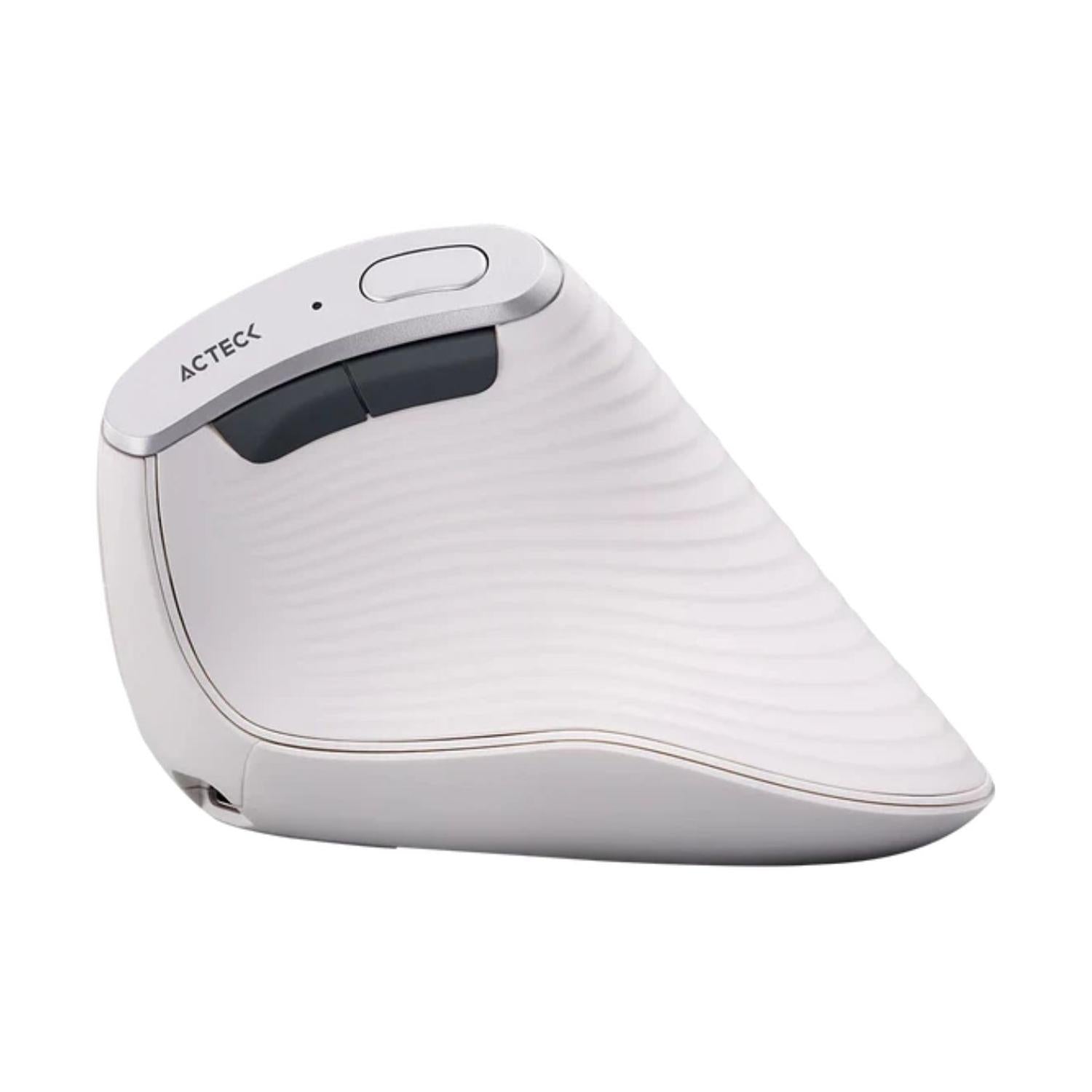 Mouse Acteck Ergonómico Vertical Virtuos Fitt Pro, Blanco