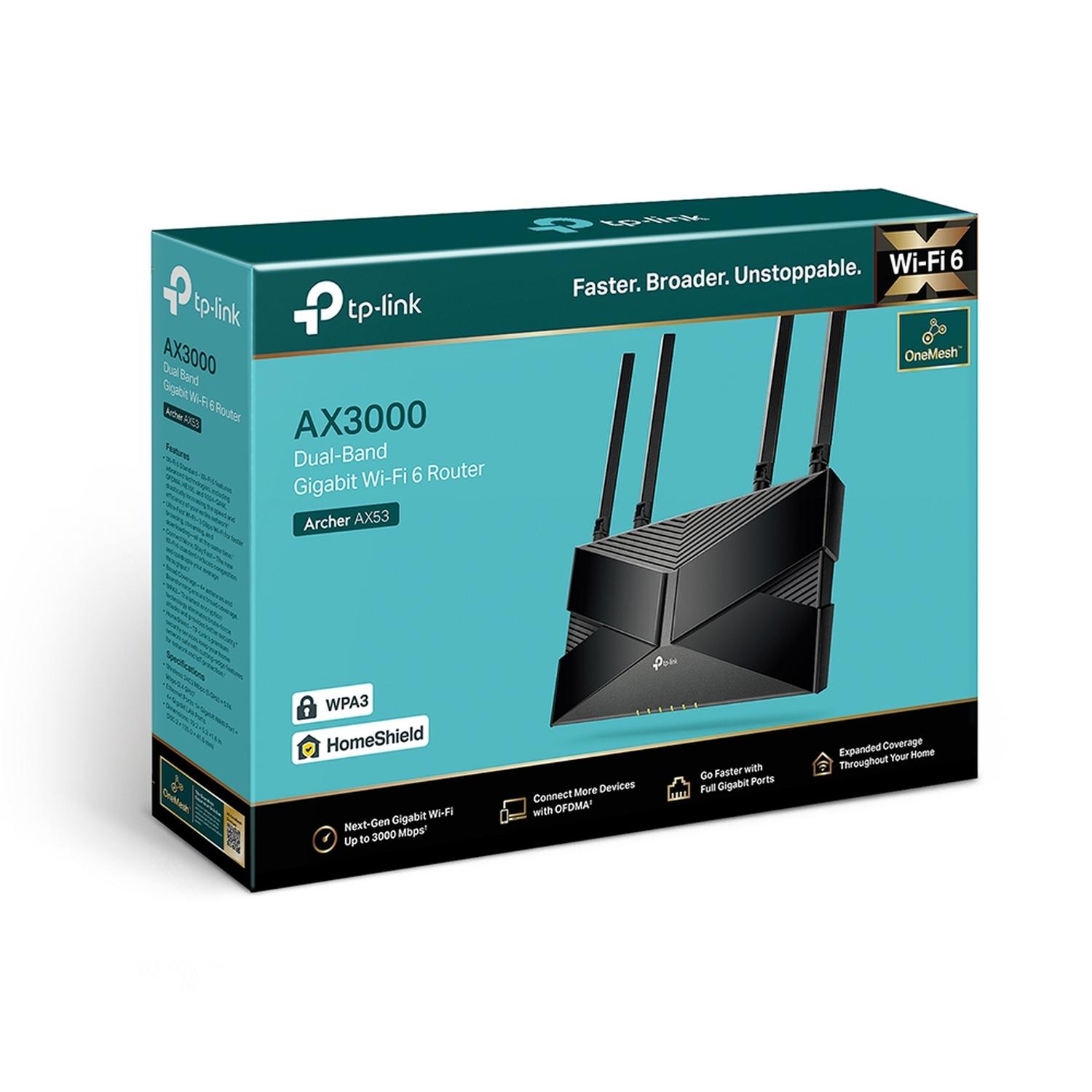 Router WiFi 6 TP-Link Doble Banda Gigabit AX3000 Archer AX53