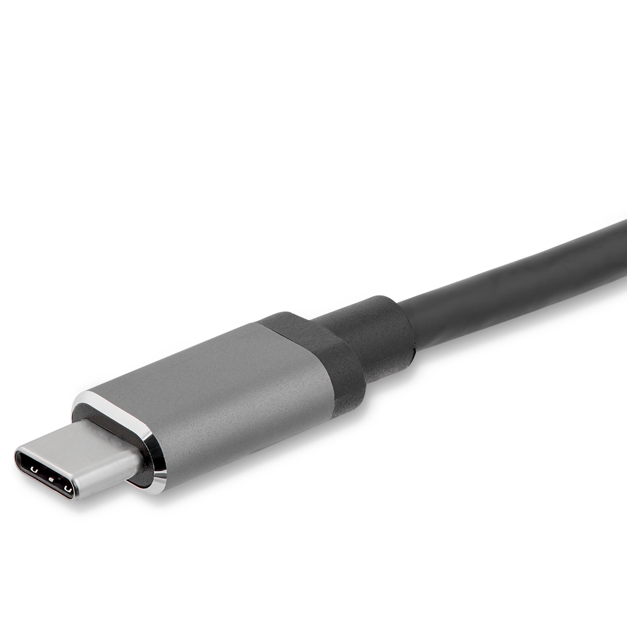Adaptador USB-C a VGA y HDMI, 2en1, 4K 30Hz, Gris Espacial, Adaptador de Video Externo USB Tipo C Cable Incorporado de 15.24cm