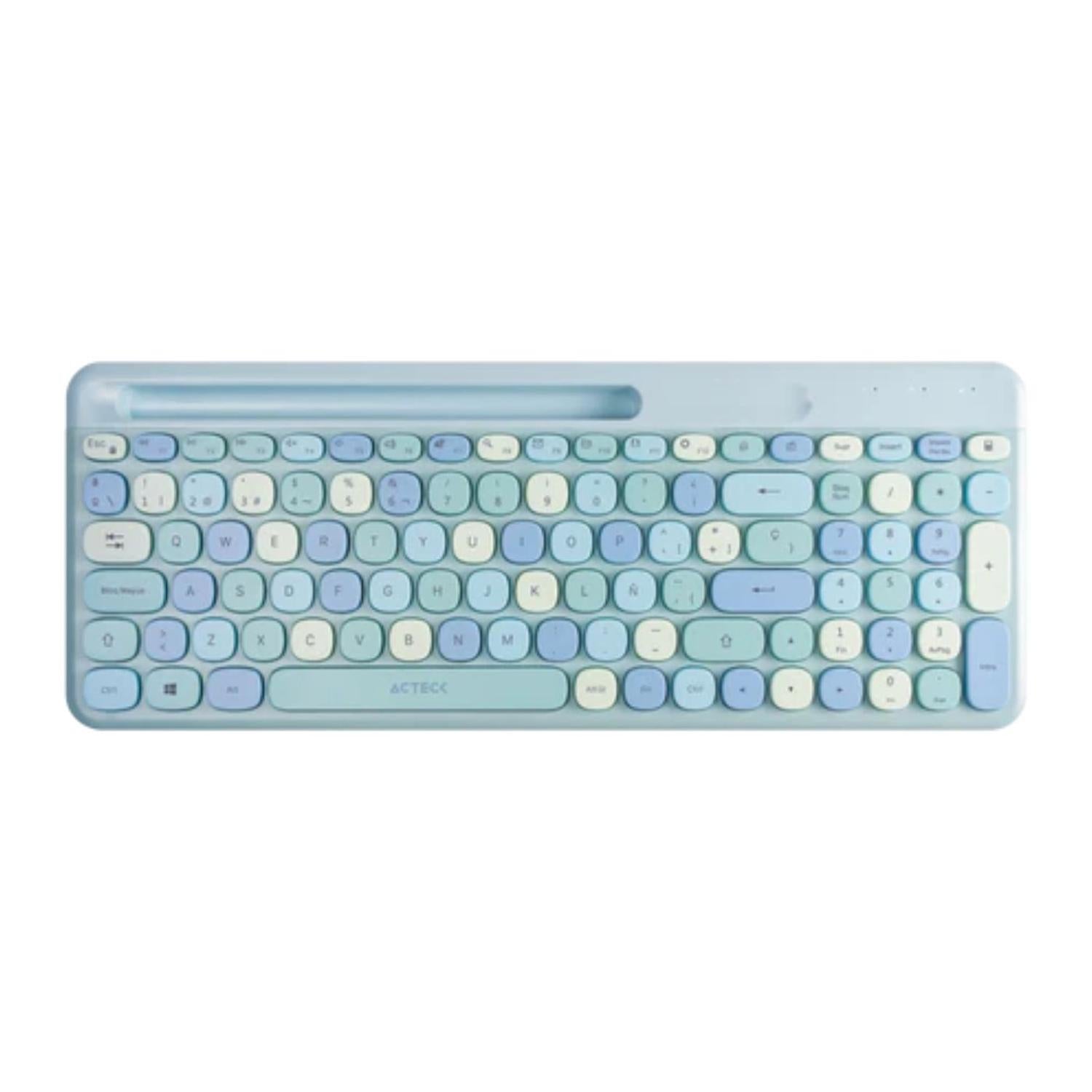 Kit Acteck Inalámbrico Teclado y Mouse Incluye Baterías Azul