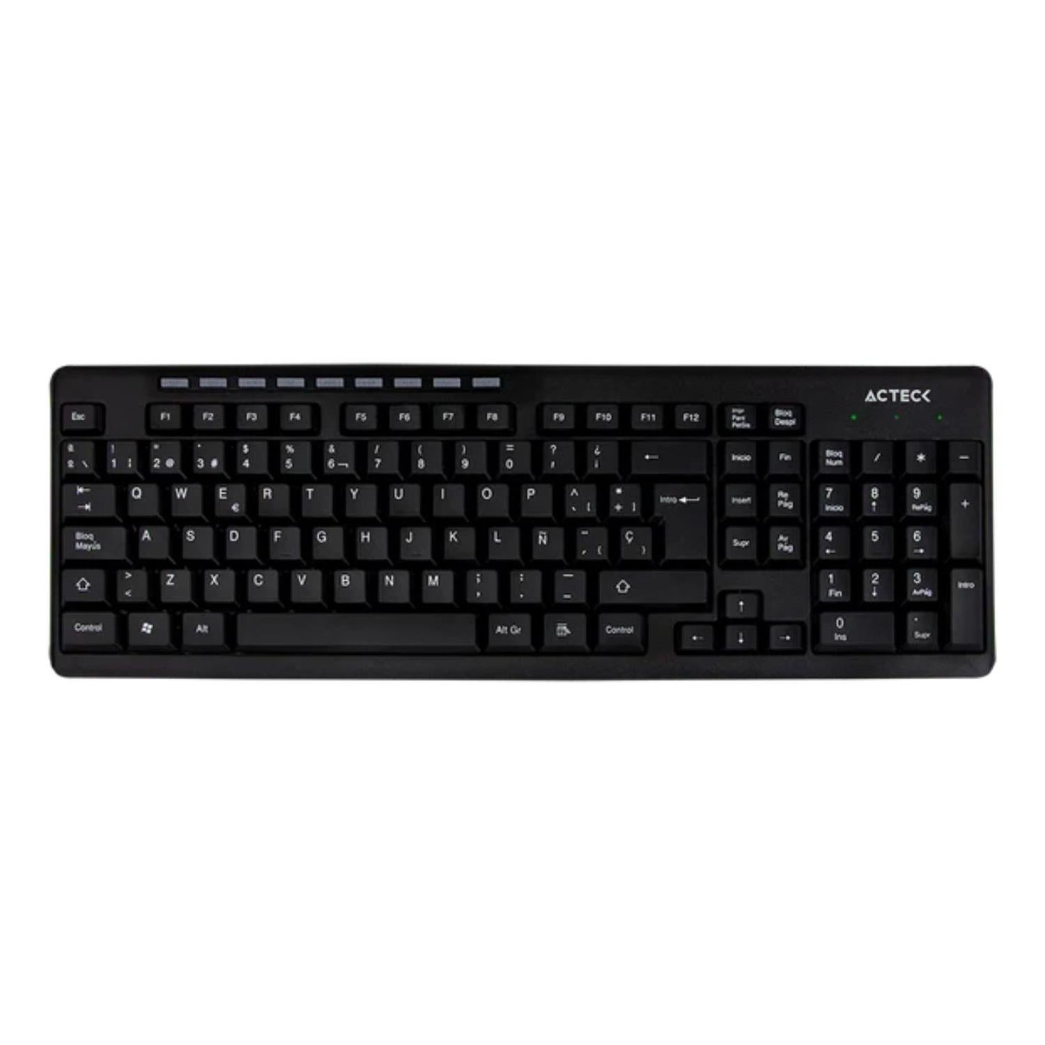 Teclado Acteck Inalámbrico Inspire TI215 2.4Ghz, Color Negro