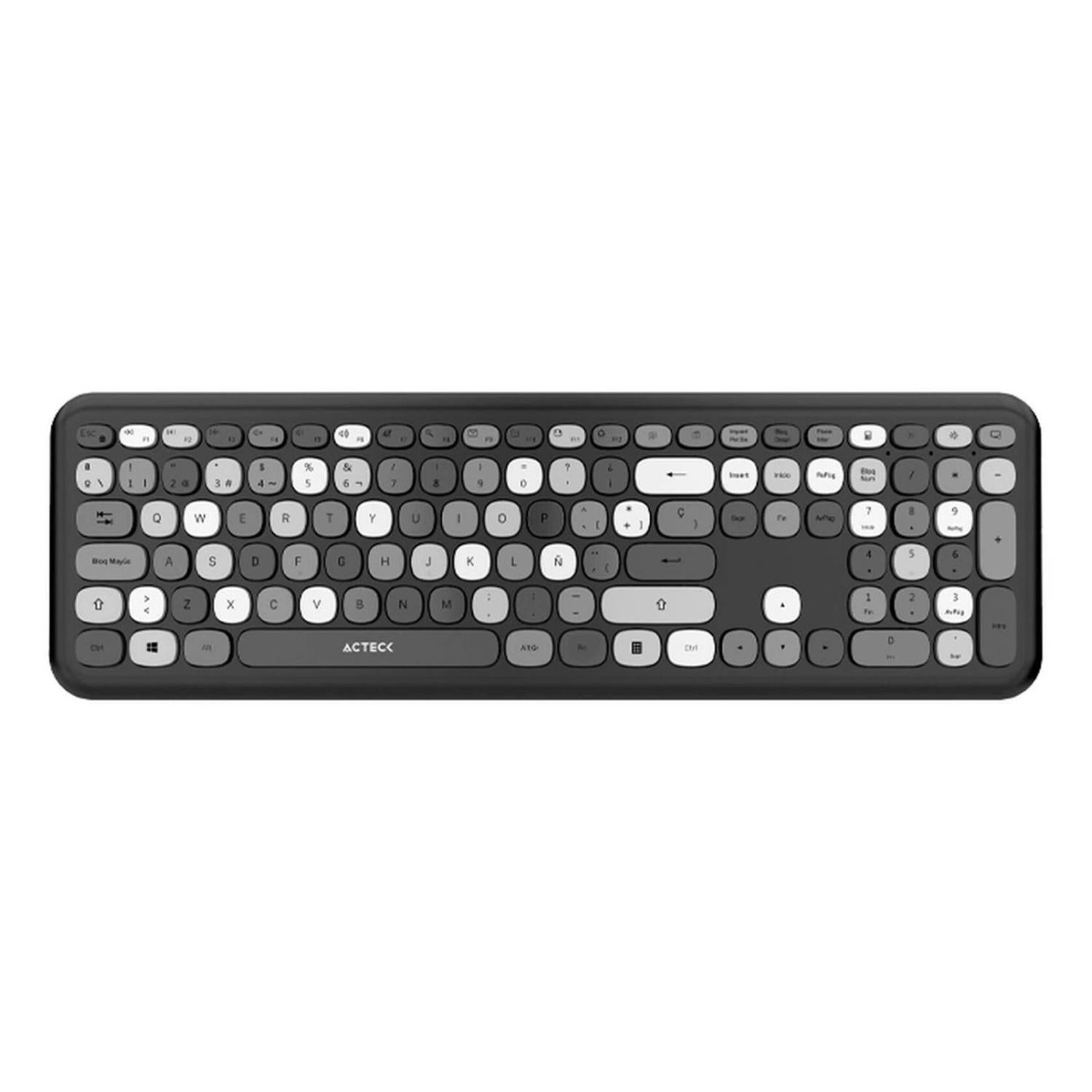 Kit Acteck Inalámbrico Teclado y Mouse Incluye Baterías Gris