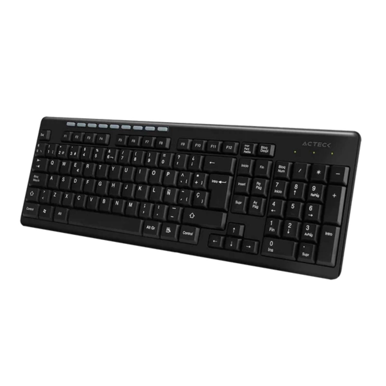 Teclado Acteck Inalámbrico Inspire TI215 2.4Ghz, Color Negro