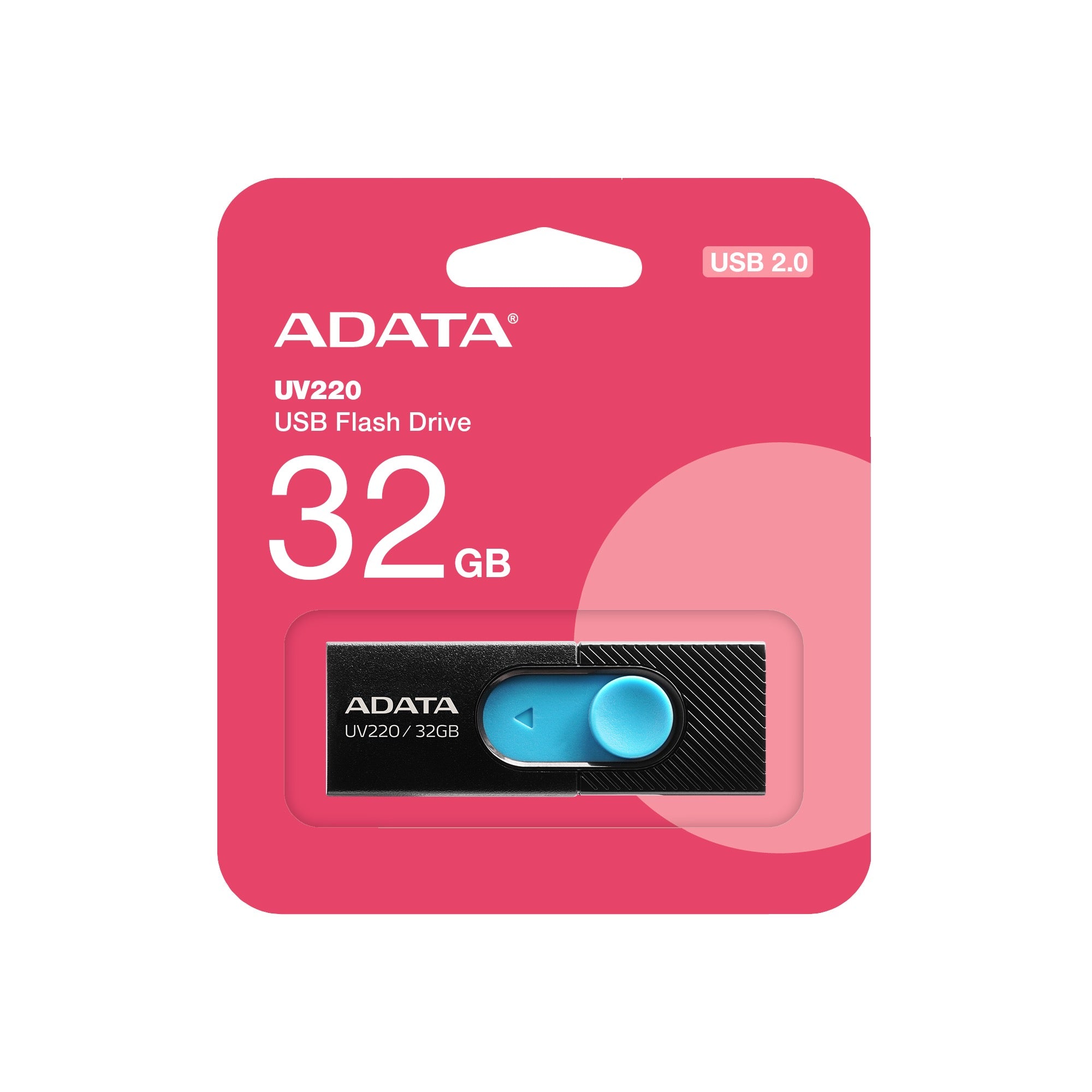 Unidad Flash USB UV220 compacta Adata 32 GB - Negro / Azul