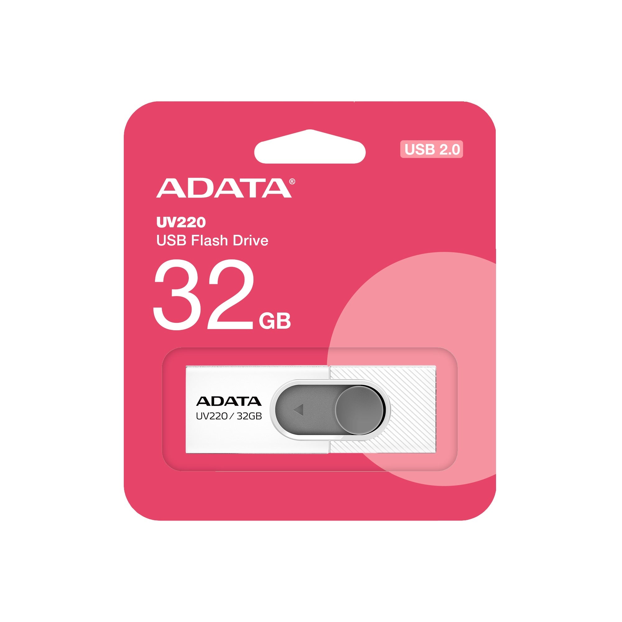 Unidad Flash USB UV220 compacta Adata 32 GB - Blanco / Gris