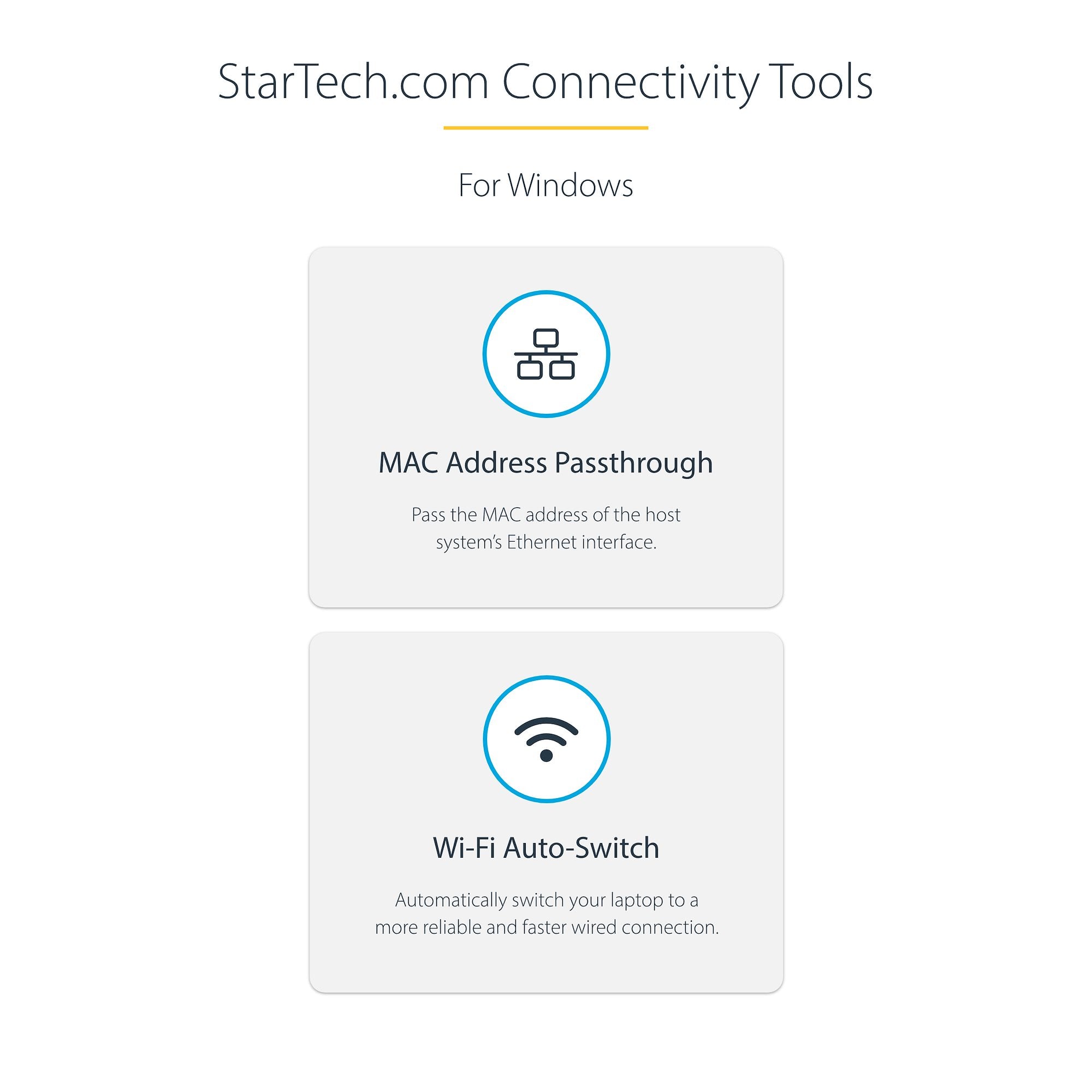 Adaptador de USB-C a red, 10/100/1000 Mbps,  Compatible con Thunderbolt 3, RJ45 - Win/Mac/Chrome