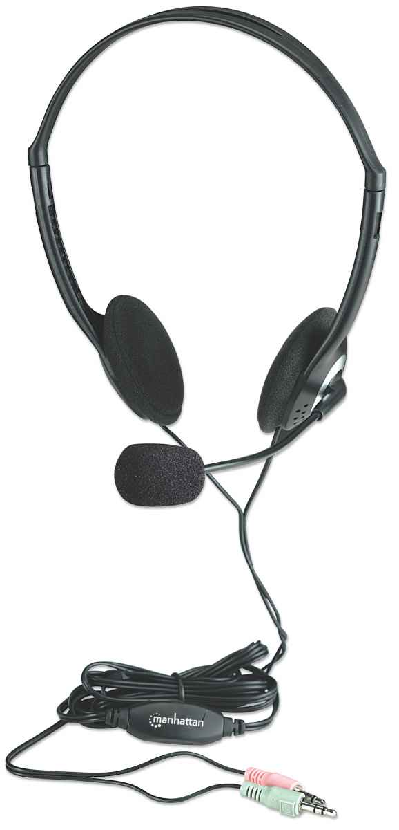 Audífonos Estéreo, ligero con diadema ajustable, micrófono