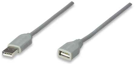 Cable de Extensión USB A Macho / A Hembra, 1.8 m, Gris / 165211