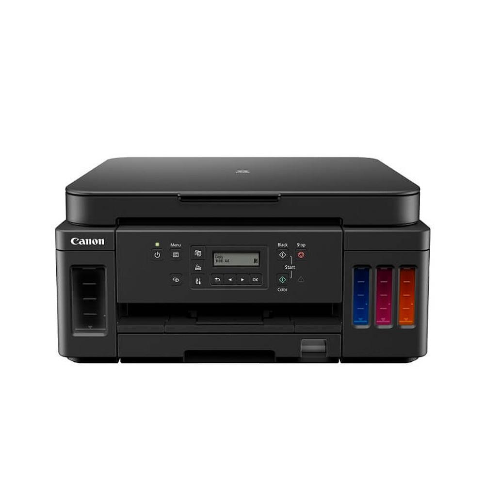 Impresora G6010, Multifuncional de Inyección de Tinta, Impresora, copiadora, escaner y fax, Bandeja 350h, 4800 x 1200 dpi, incluye Botella de Tinta GI-10 BK, GI-10 C, GI-10 M, GI-10 Y