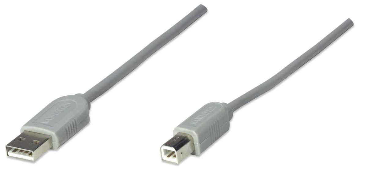 Cable para Dispositivos USB A Macho / B Macho, 3 m, Gris / 317863