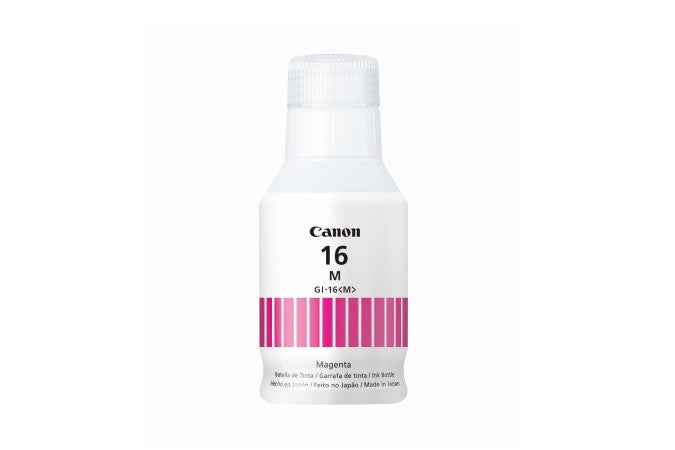 Botella de Tinta Canon Gi-16, Pigmento Magenta, 70ml, Pixma