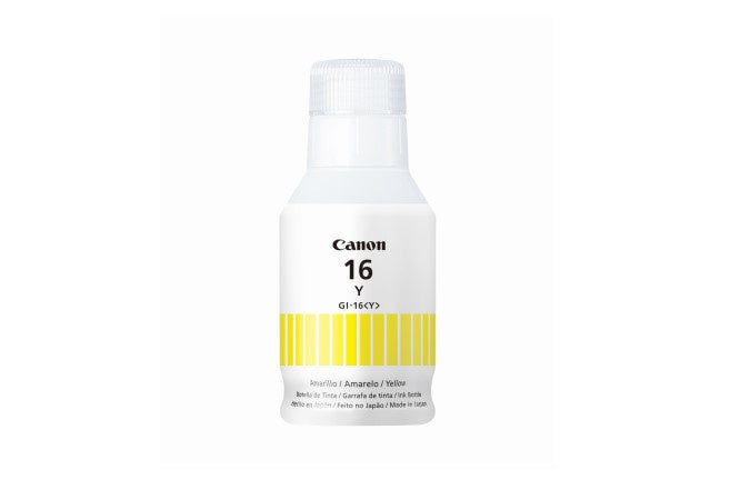 Botella de Tinta Canon Gi-16, Pigmento Amarillo, 70ml, Pixma