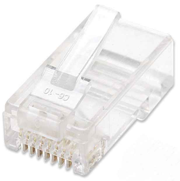 Plugs Modulares RJ-45, CAT5E, Intellinet, Bote con 100 pz, 502399