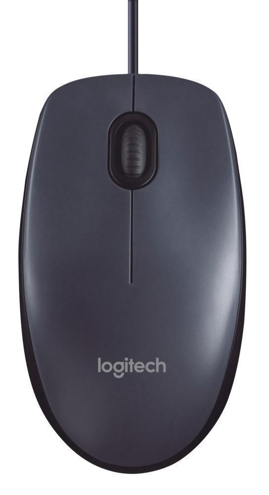 Mouse Logitech Óptico USB Oscuro M100