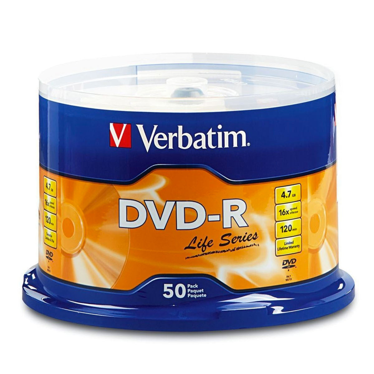 DVD-R Verbatim 4.7 GB 16X 50 Pzas.