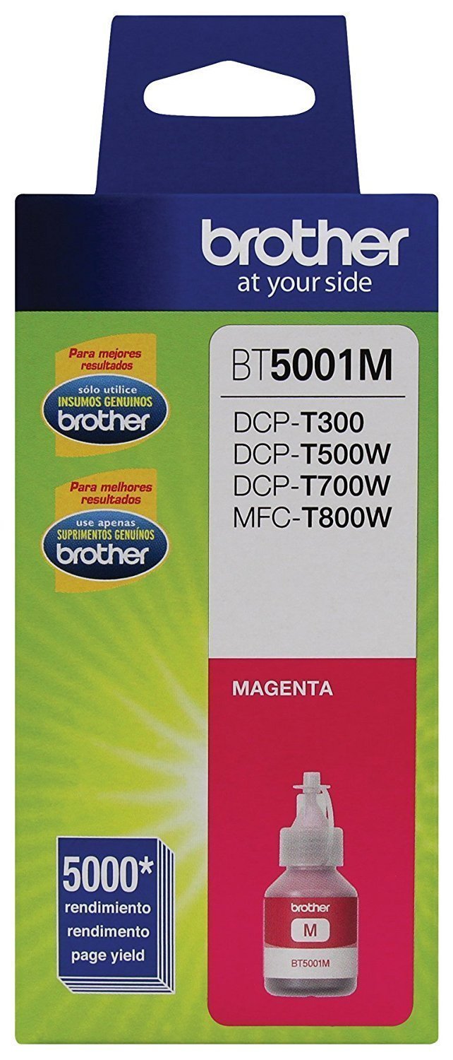 Botella de tinta Brother color magenta BT5001M