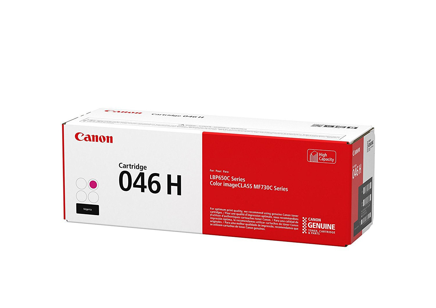 Canon Toner 046H Magenta, Alto Rendimiento, 63000 pags, 1252C005AA, Compatible LBP650C