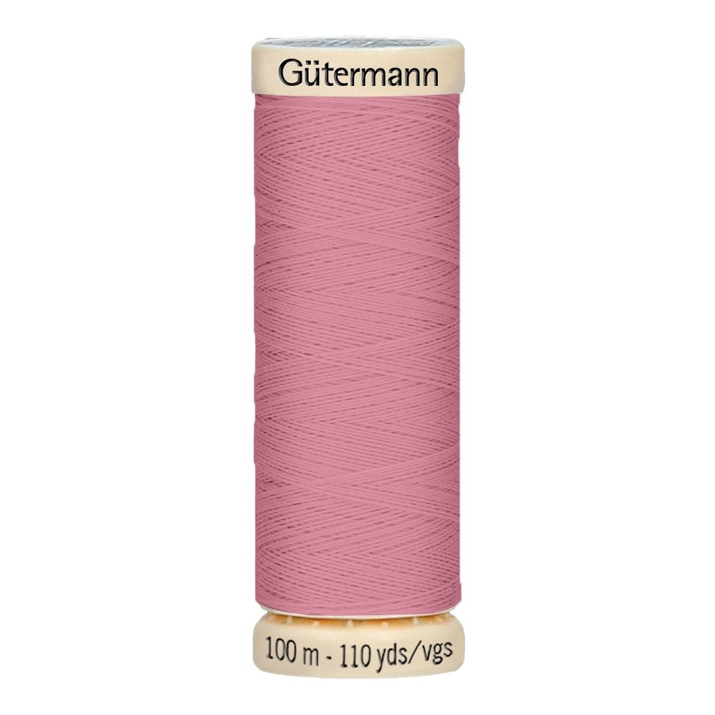 Hilo Gutermann Coselotodo para Costura a Mano y Máquina de coser, Color Palo de Rosa, con 100 mts. Poliéster, caja con 6 carretes del mismo color