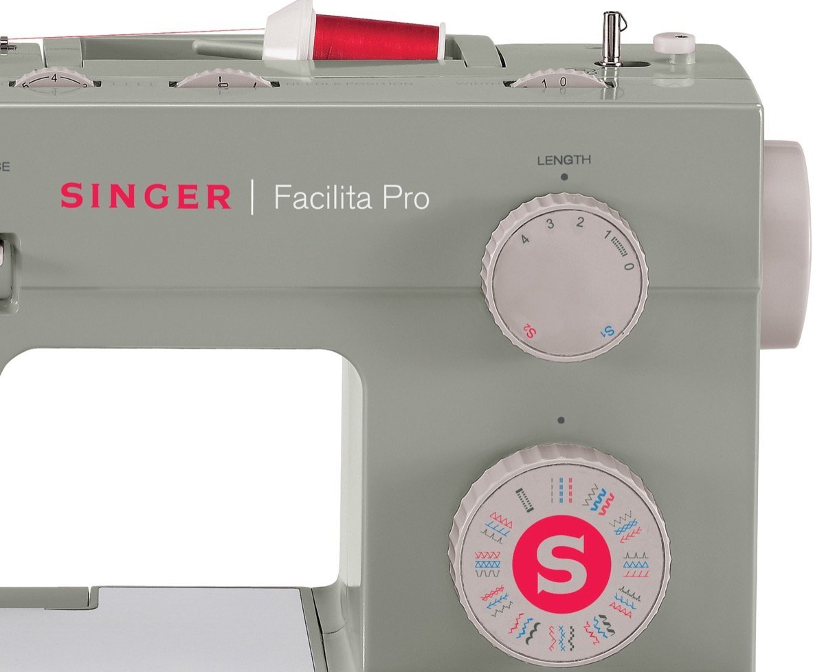 Máquina de coser Singer 4452 Mecánica 32 puntadas, Facilita Pro Mx, STX4, Color Gris