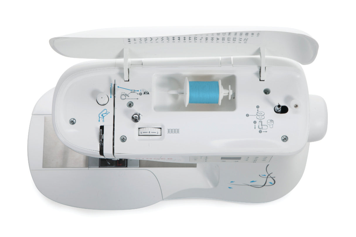 Máquina de coser Singer C240, Featherweight, 70 Puntadas, Electrónica, 200 Bordados, Color Blanco