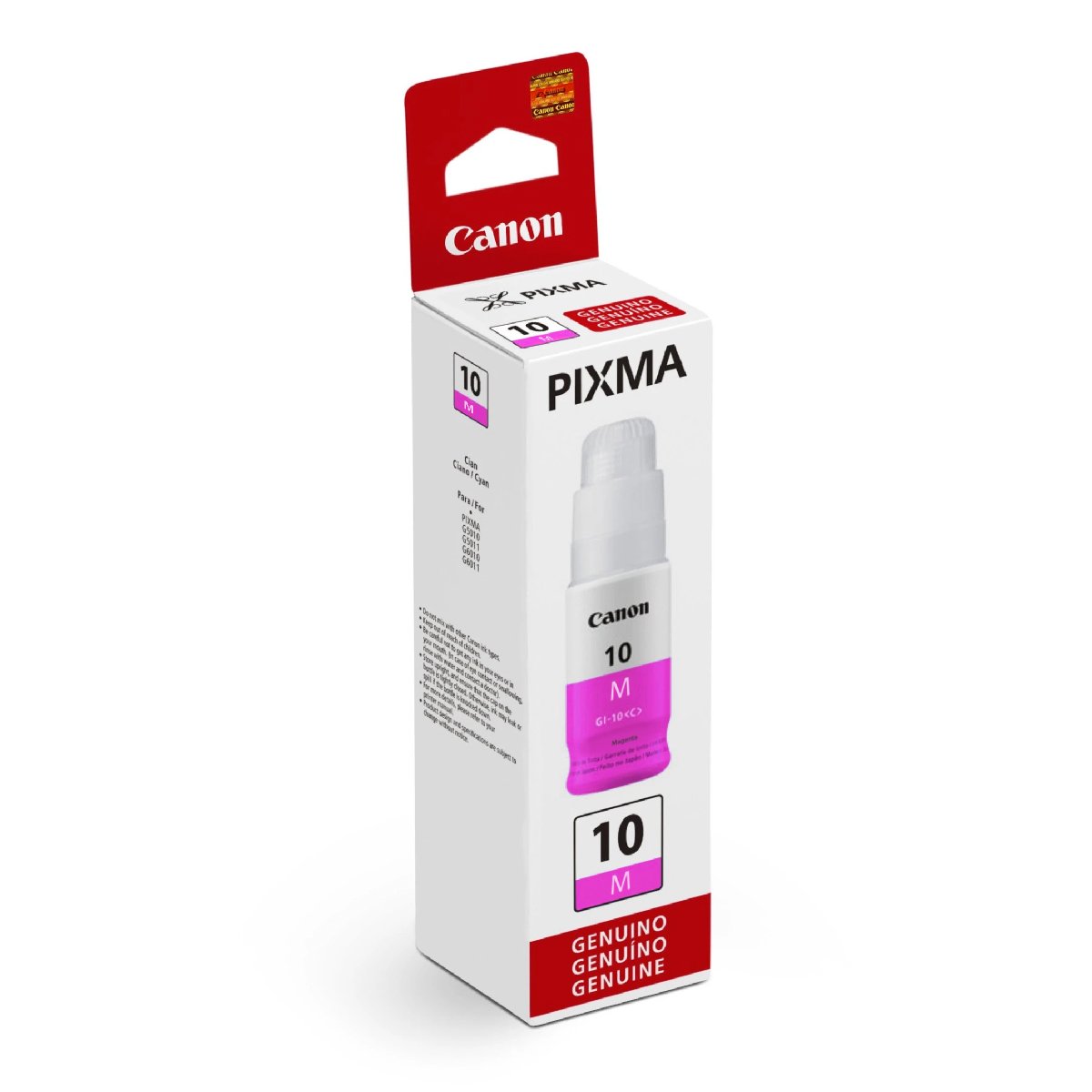 Botella de tinta Canon con 170 ml GI-10 (Magenta), compatible con PIXMA G5010, G5011, G6010, G6011, GM2010, GM2011.