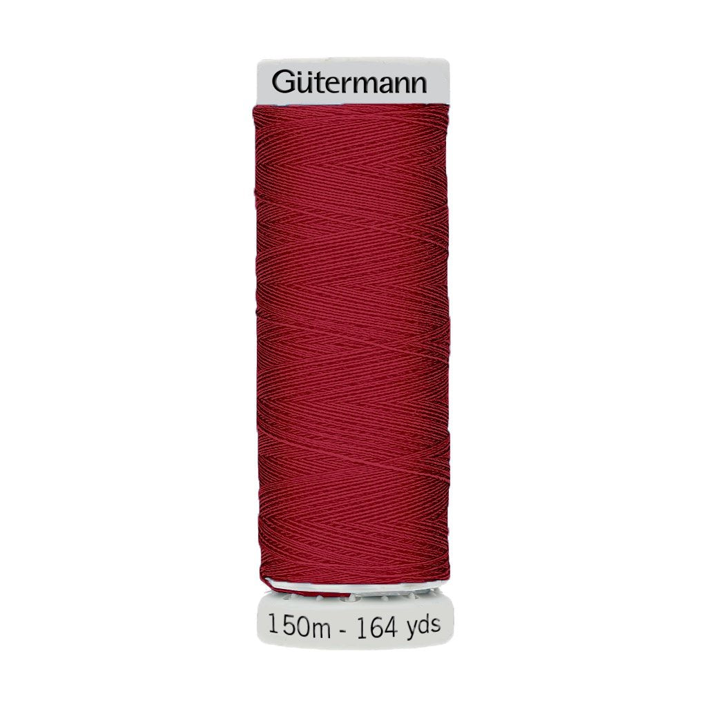 Hilo Gutermann Trilobal, para Máquina bordadora, Color Rojo, de 150 mts. Caja con 6 carretes, mismo color