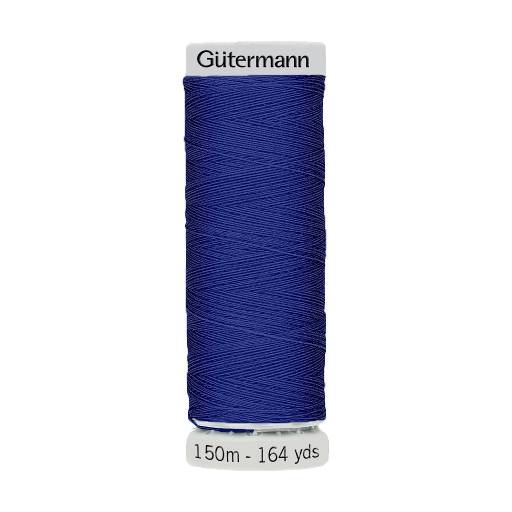 Hilo Gutermann Trilobal, para Máquina bordadora, Color Azul Marino, de 150 mts. Caja con 6 carretes, mismo color
