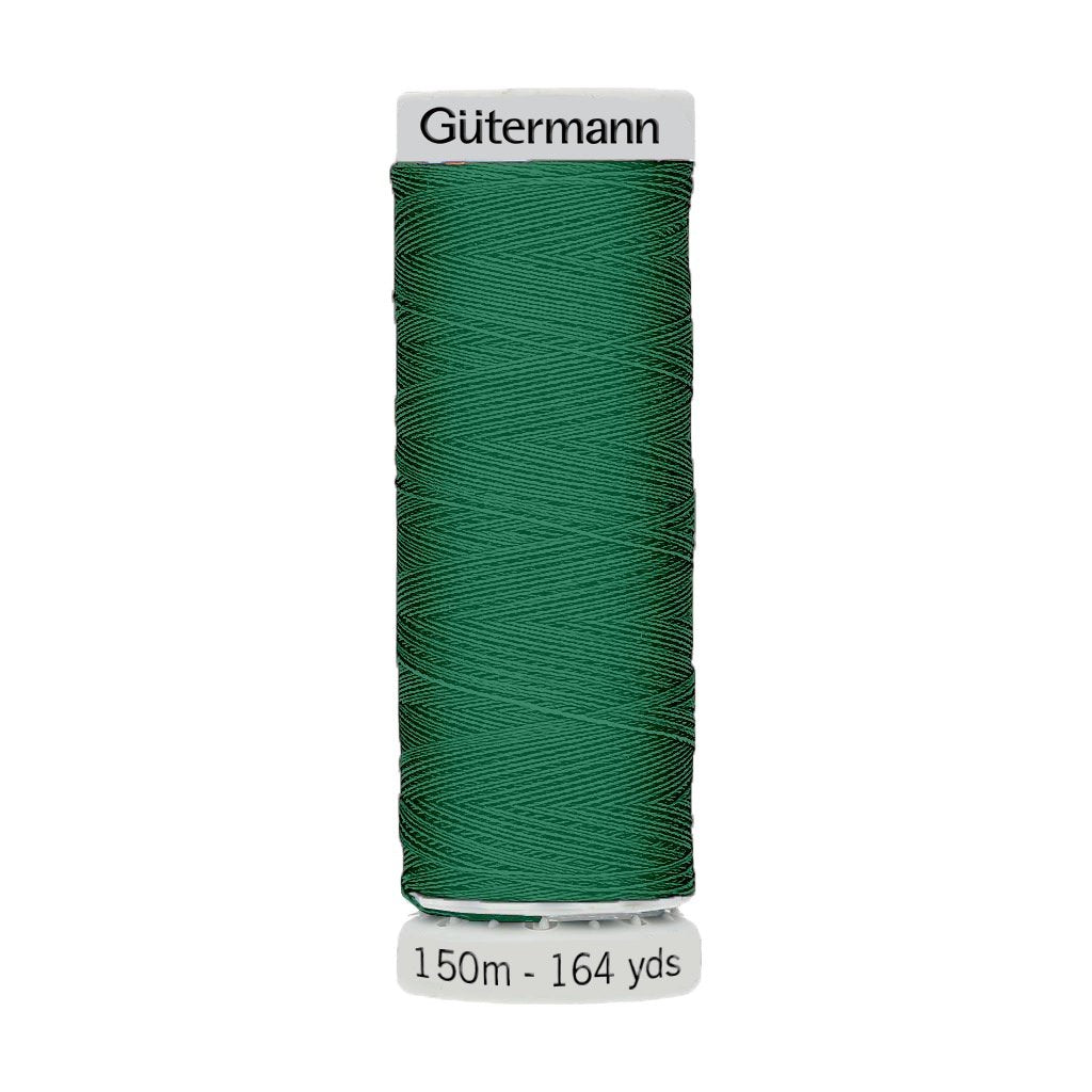 Hilo Gutermann Trilobal, para Máquina bordadora, Color Verde, de 150 mts. Caja con 6 carretes, mismo color